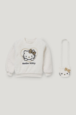 Sudaderas C&A Hello Kitty Set Teddy Fur And Fleece Bag Blancas | UAZHEX-796