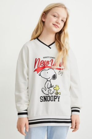 Sudaderas C&A Peanuts Blancas | LAEMIS-638