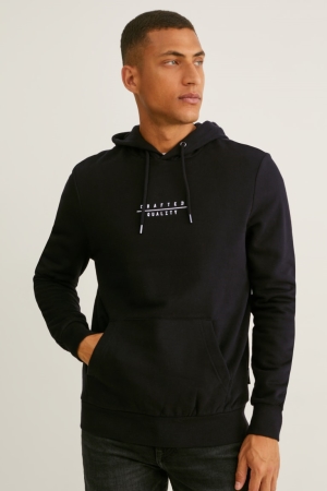 Sudaderas C&A Recycled Negras | KDFWHY-532