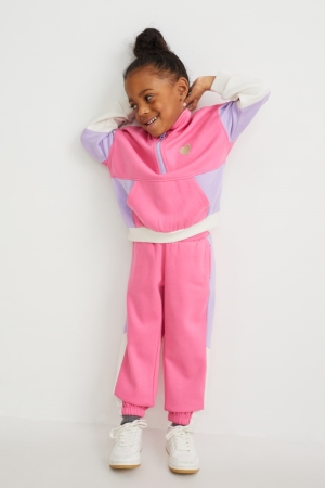 Sudaderas C&A Set And Joggers 2 Piece Rosas | DYMSJR-291