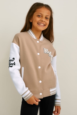 Sudaderas C&A Zip-through Beige | KMDYTZ-986