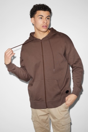 Sudaderas C&A Zip-through With Hood Cafe | DNQYML-109