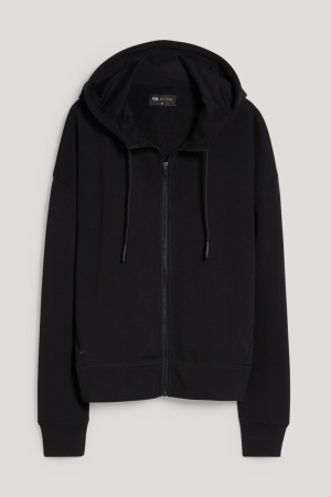 Sudaderas C&A Zip-through With Hood Recycled Negras | CMHGNV-067