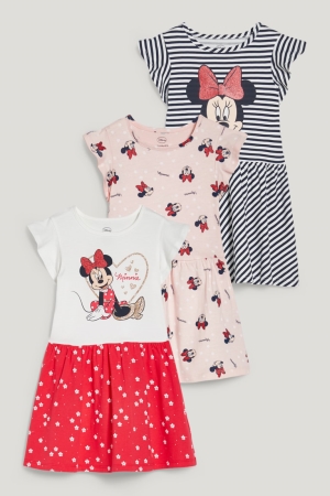 Vestido C&A Multipack Of 3 Minnie Mouse Blancas Rosas | BWGRVA-763