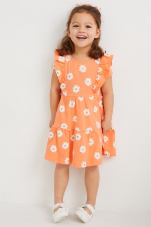 Vestido C&A Set And Scrunchie With Recycled Algodon Naranjas | IOQMZC-356