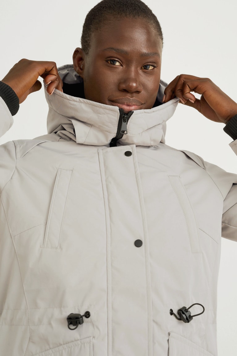 Abrigos C&A Parka With Hood Creme | CVWULN-503