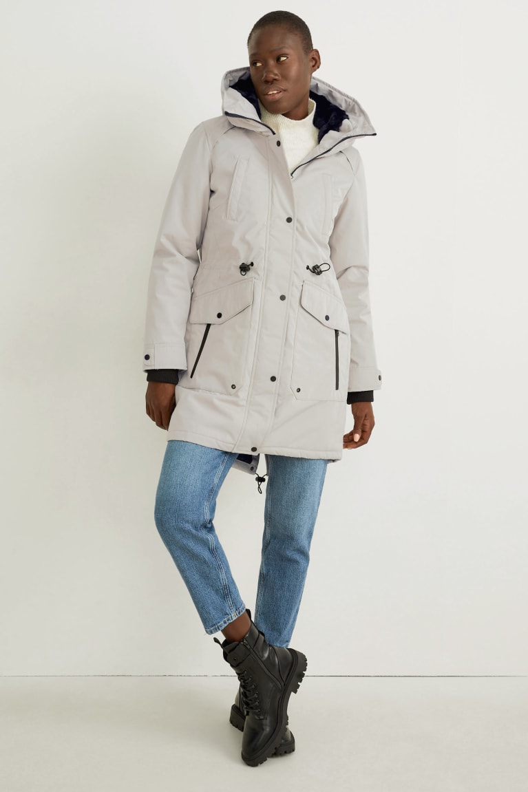 Abrigos C&A Parka With Hood Creme | CVWULN-503