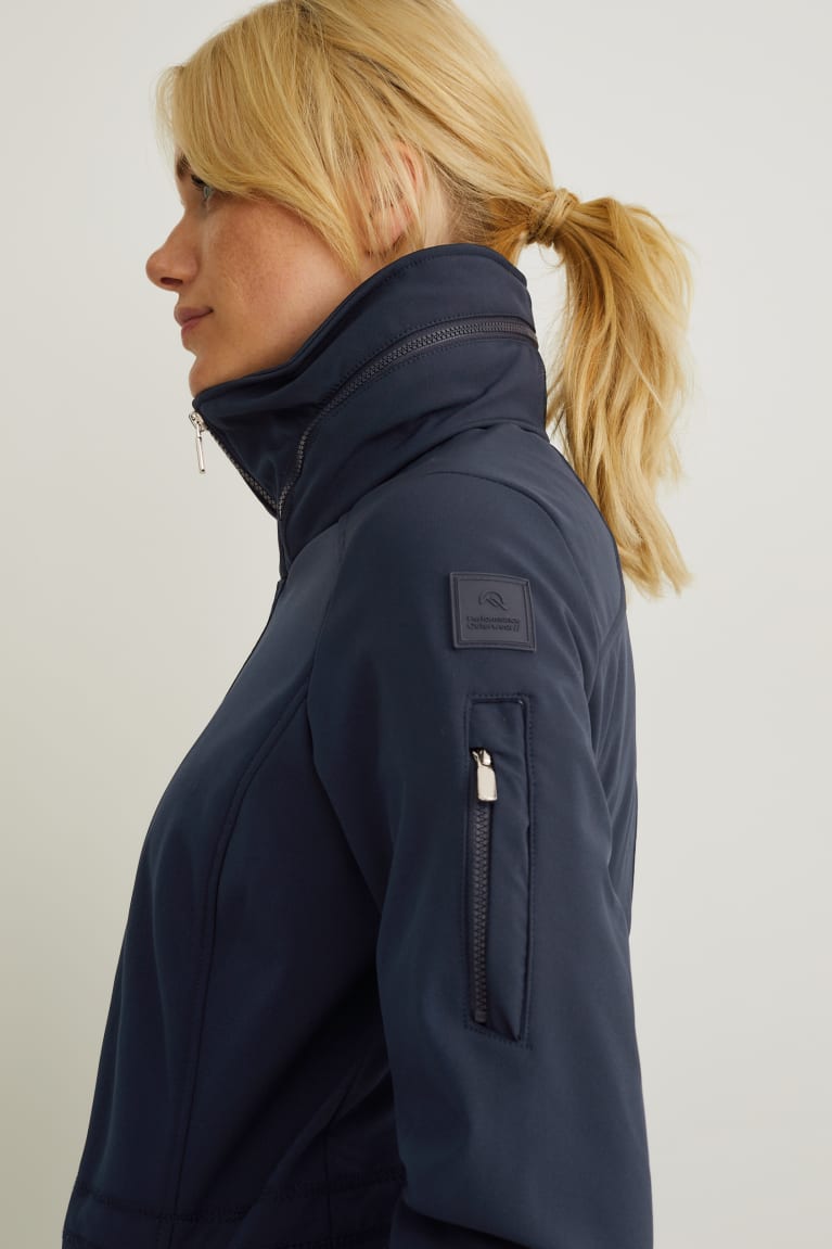 Abrigos C&A Softshell With Hood Bionic-finish®eco Recycled Azules Oscuro | LDIJKZ-875