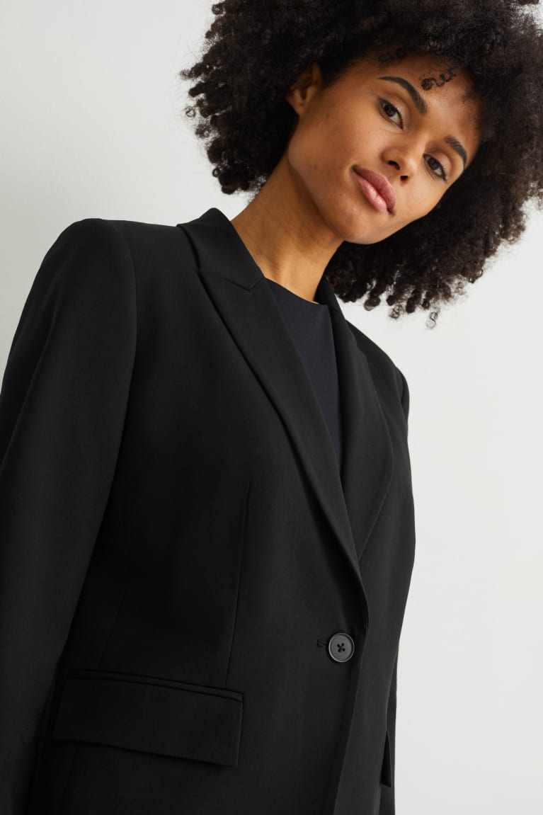 Blazers C&A Business Blazer- Regular Fit 4 Way Stretch Negras | NSJWYM-578