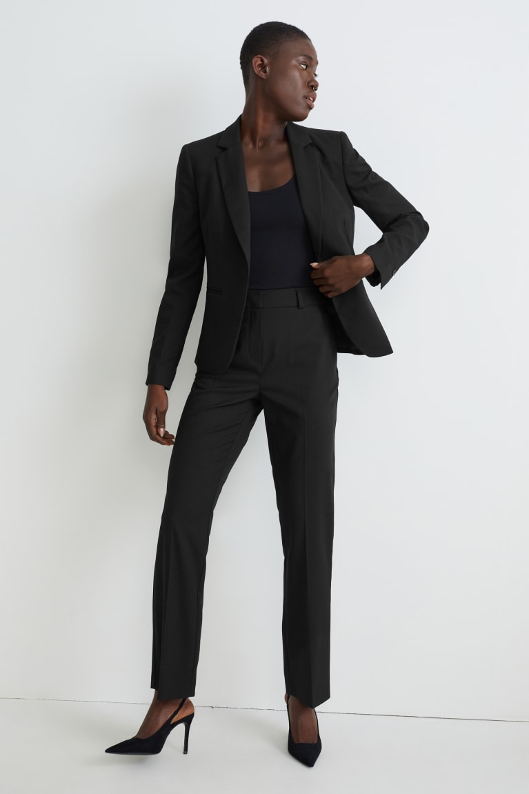 Blazers C&A Business Fitted Recycled Negras | FVUIKY-417