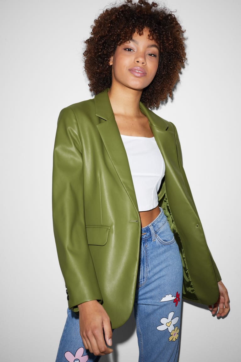 Blazers C&A Clockhouse Faux Cuero Verde | RKZBVF-890