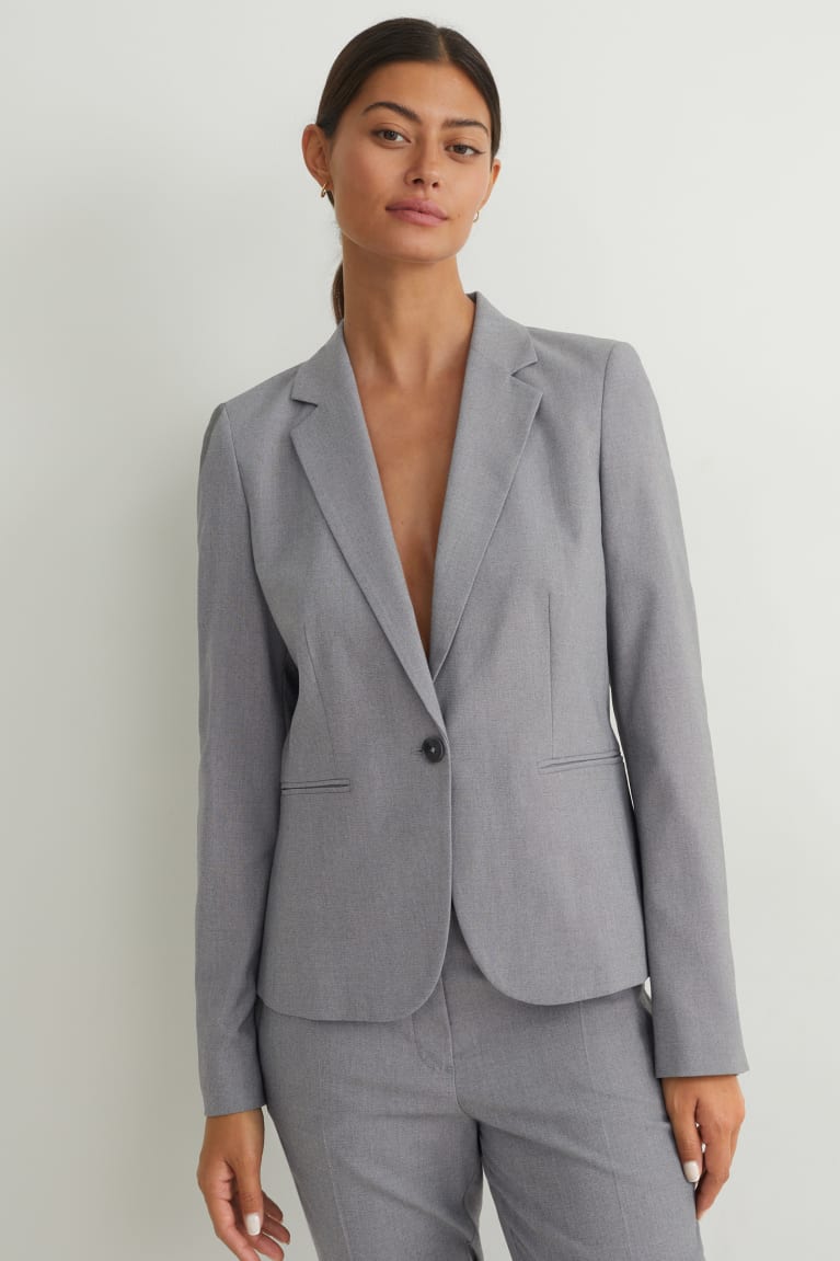 Blazers C&A Regular Fit Recycled Gris | PGKDNW-958