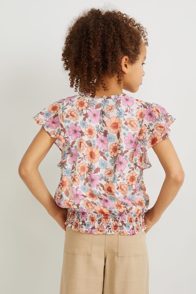 Blusas C&A Chiffon Floral Multicoloured | EXCZGW-029