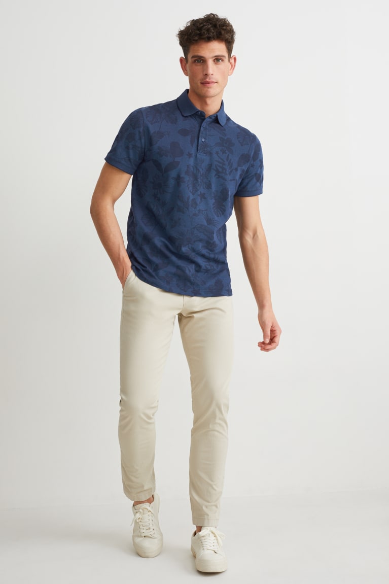 Camisas C&A Polo Azules Oscuro | RQSJIW-473