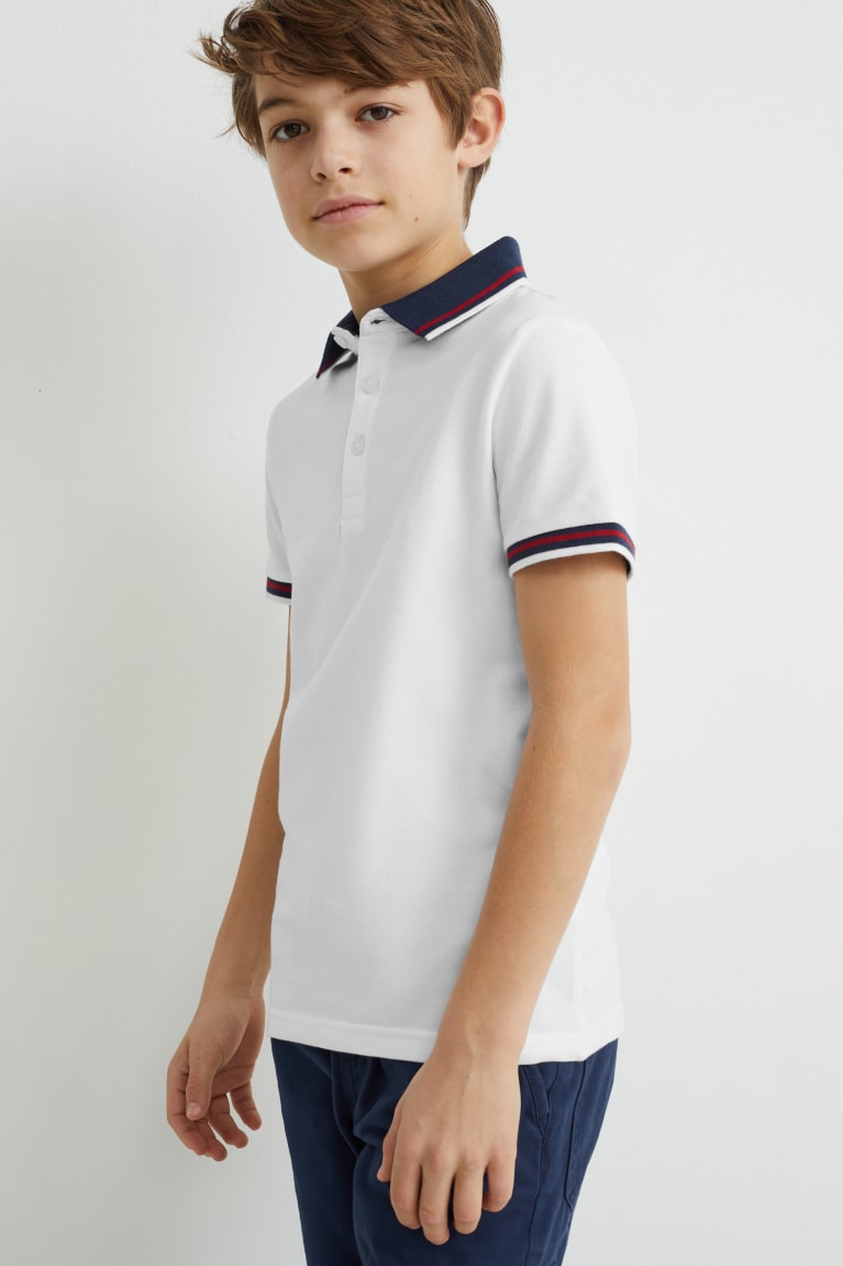 Camisas C&A Polo Blancas | PCQZFG-982