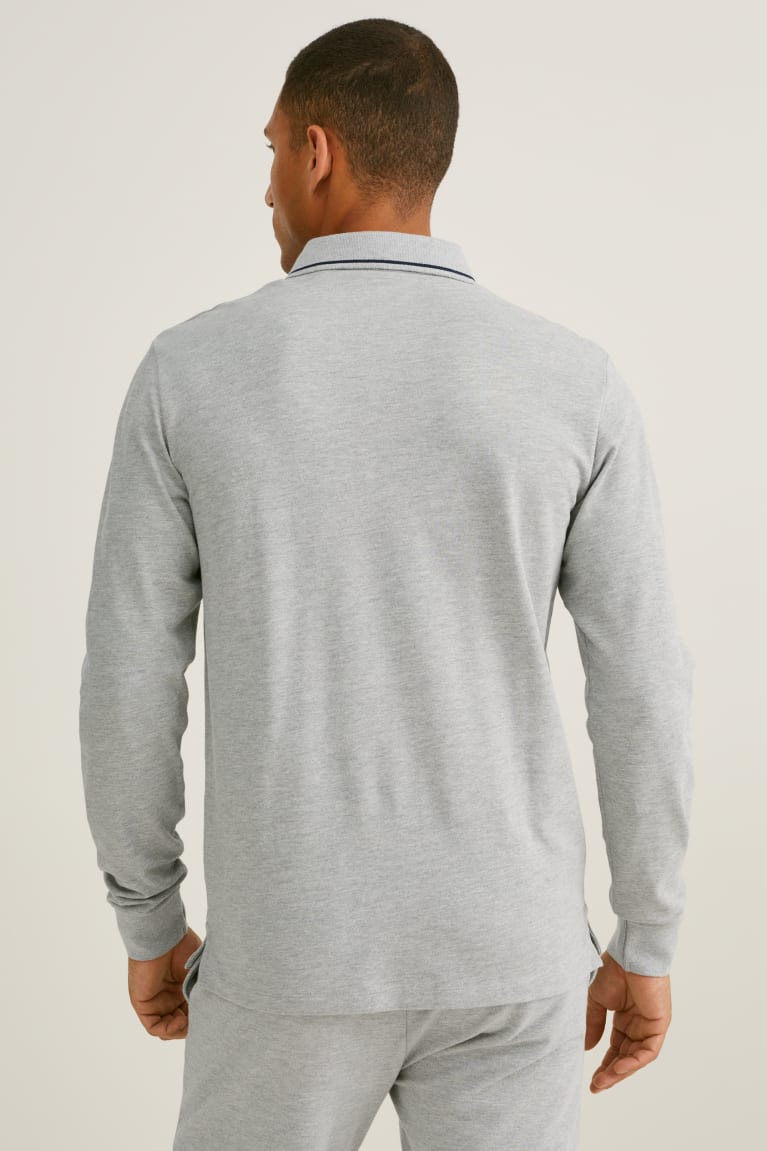 Camisas C&A Polo Flex Organic Algodon Lycra® Gris | MOPDYG-571