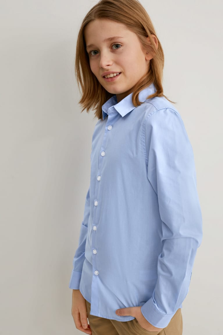 Camisas C&A Recycled Azules Claro | BXGAOY-295