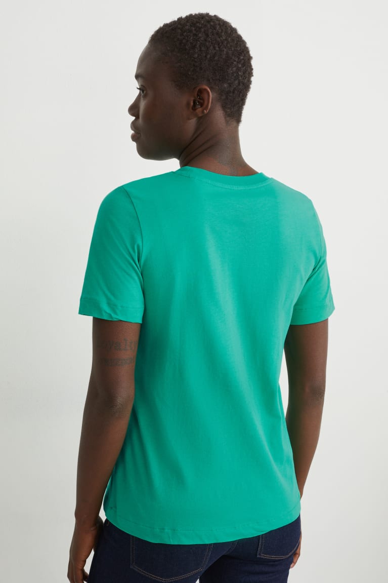 Camiseta C&A BasicOrganic Algodon Verde | VARGBU-065