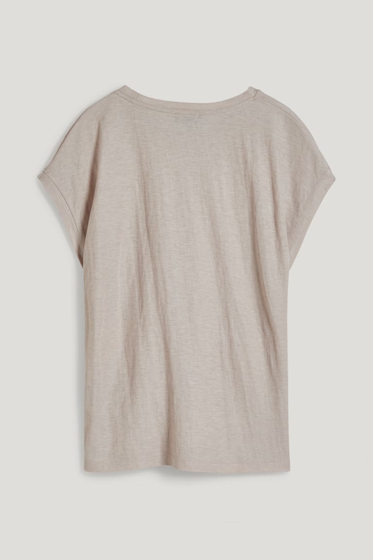 Camiseta C&A Beige | AZQKOX-148