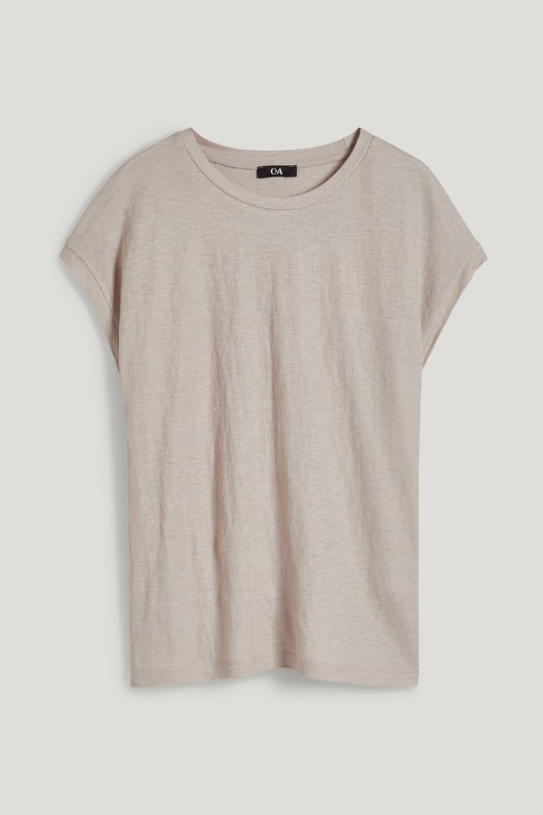 Camiseta C&A Beige | AZQKOX-148