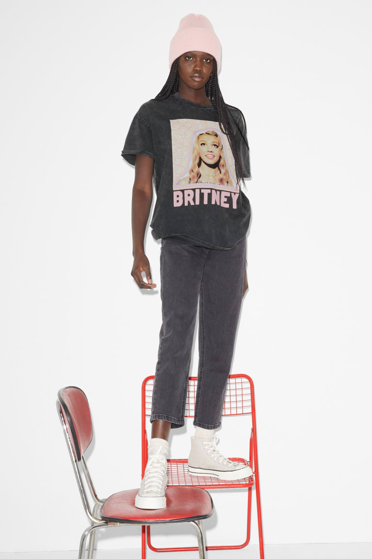 Camiseta C&A ClockhouseBritney Spears Negras | AHTLKG-432