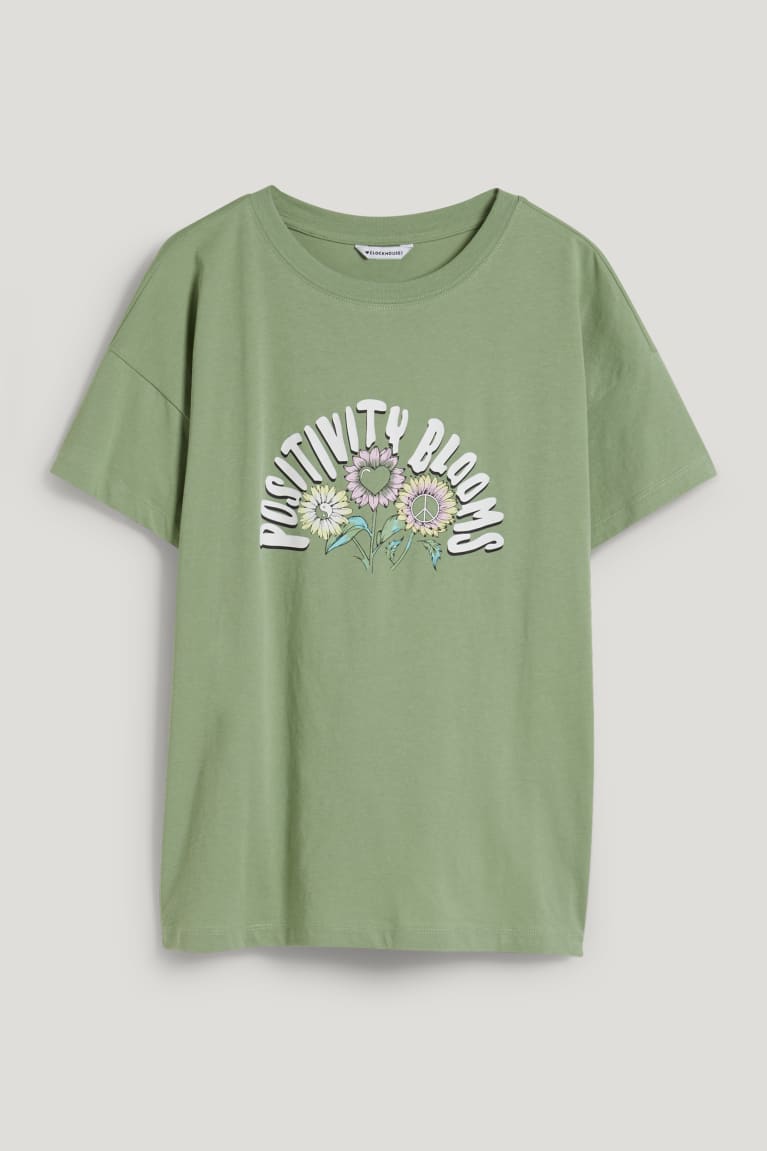 Camiseta C&A Clockhouse Verde | YLWHGX-342