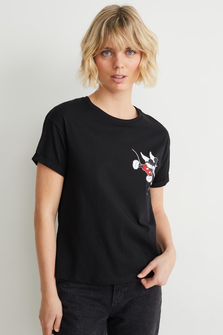 Camiseta C&A Disney Negras | MUZNSJ-513