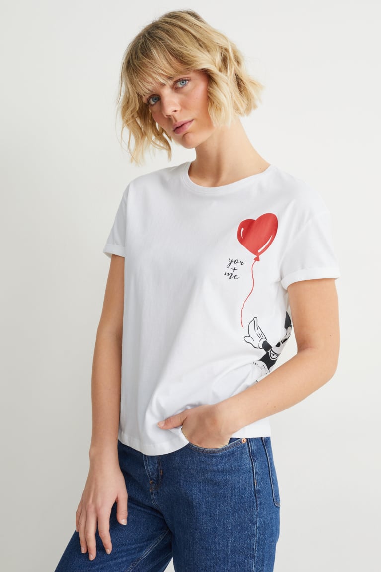 Camiseta C&A Mickey Mouse Blancas | PXLVNC-971