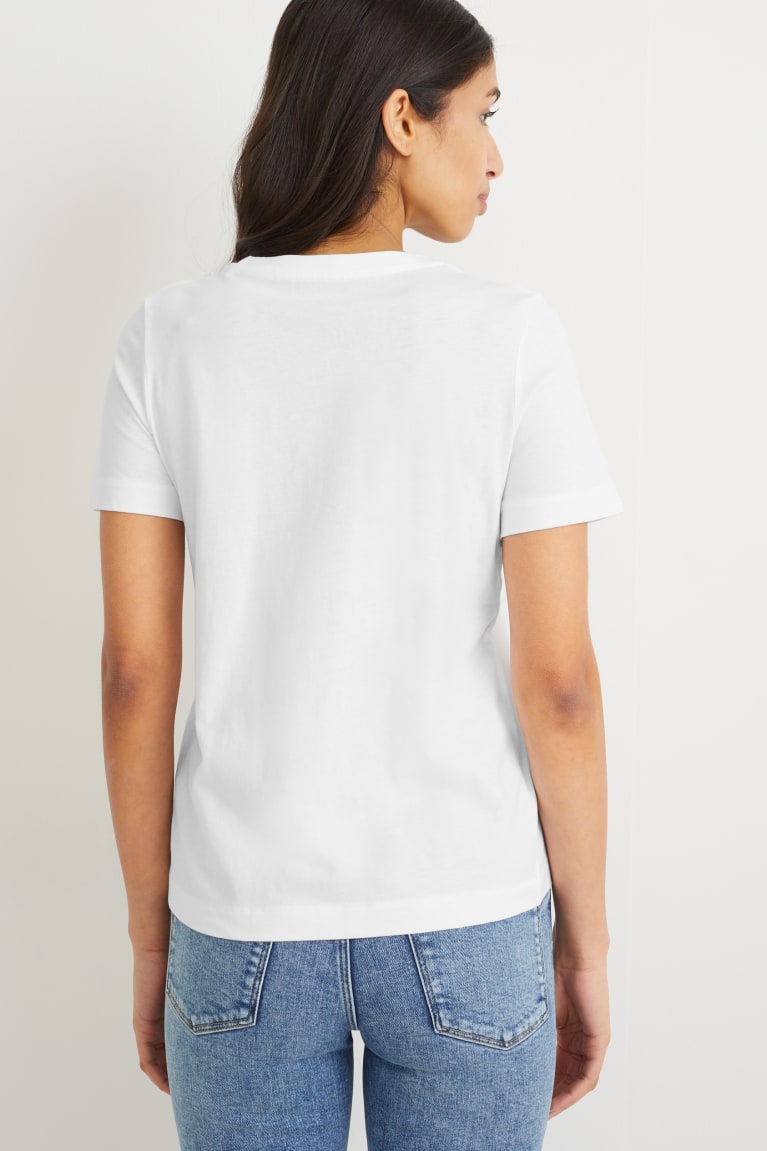 Camiseta C&A Multipack Of 2 BasicOrganic Algodon Azules Oscuro Blancas | GWUVQY-504