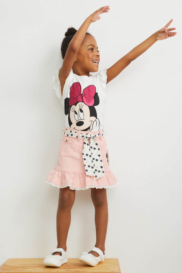 Camiseta C&A Multipack Of 2 Minnie Mouse Sleeve Blancas Rosas | HDAVYJ-614