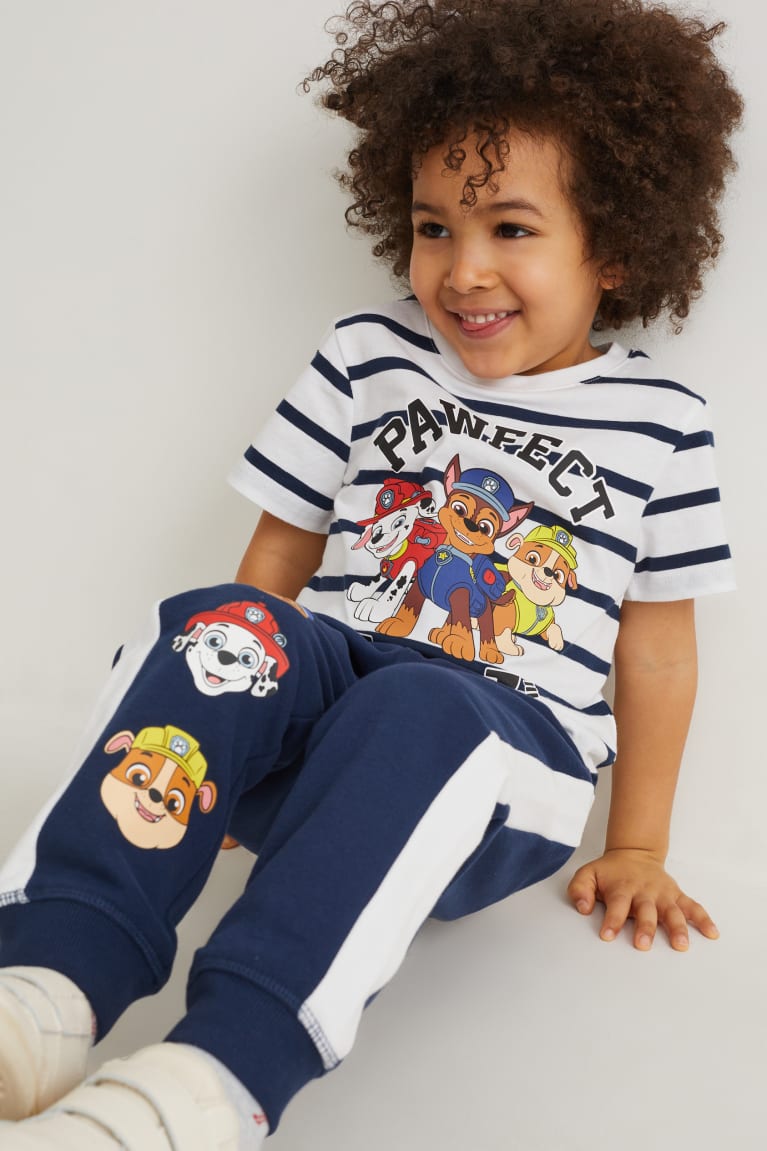 Camiseta C&A Multipack Of 3 Paw Patrol Sleeve Azules Oscuro | GKLJTV-431