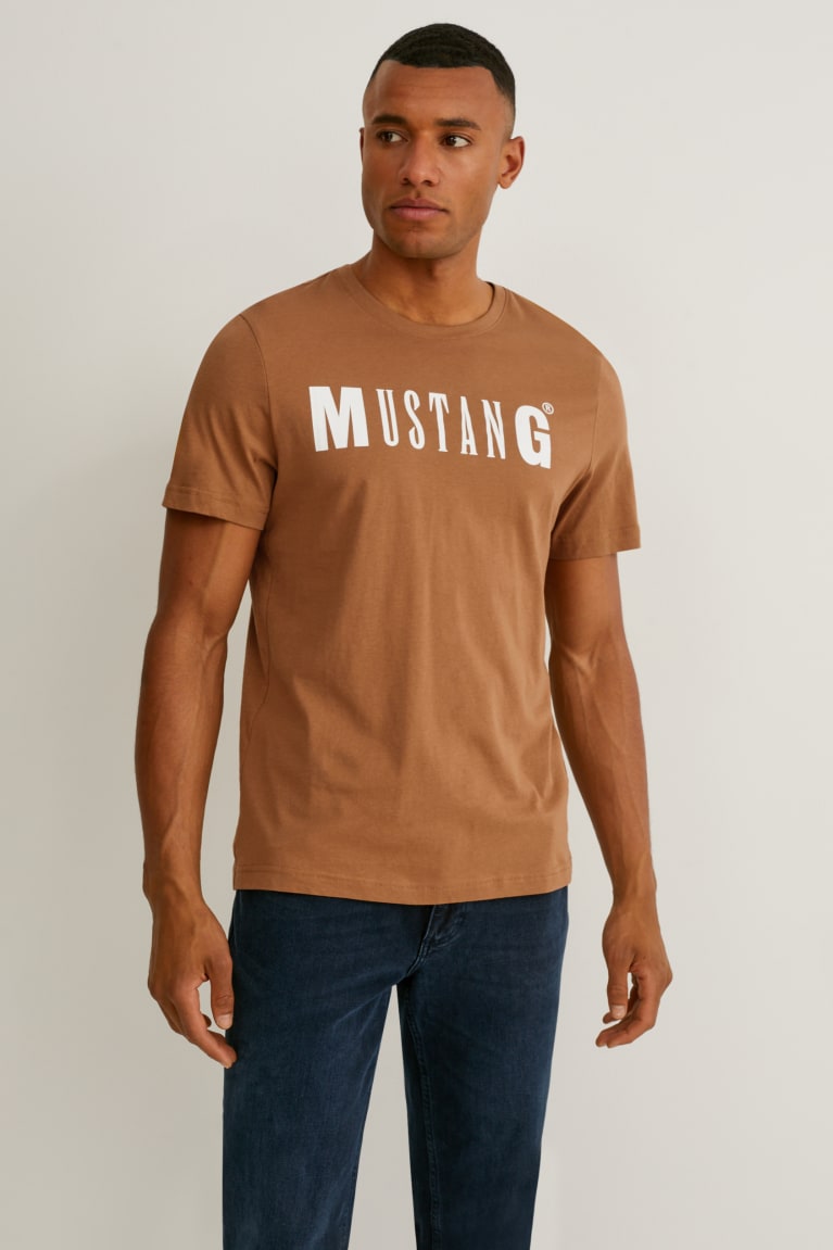 Camiseta C&A Mustang Marrones | HVKGSR-914