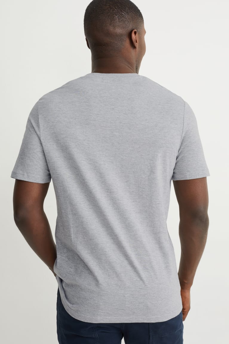 Camiseta C&A Organic Algodon Gris Claro | UQBXYD-604