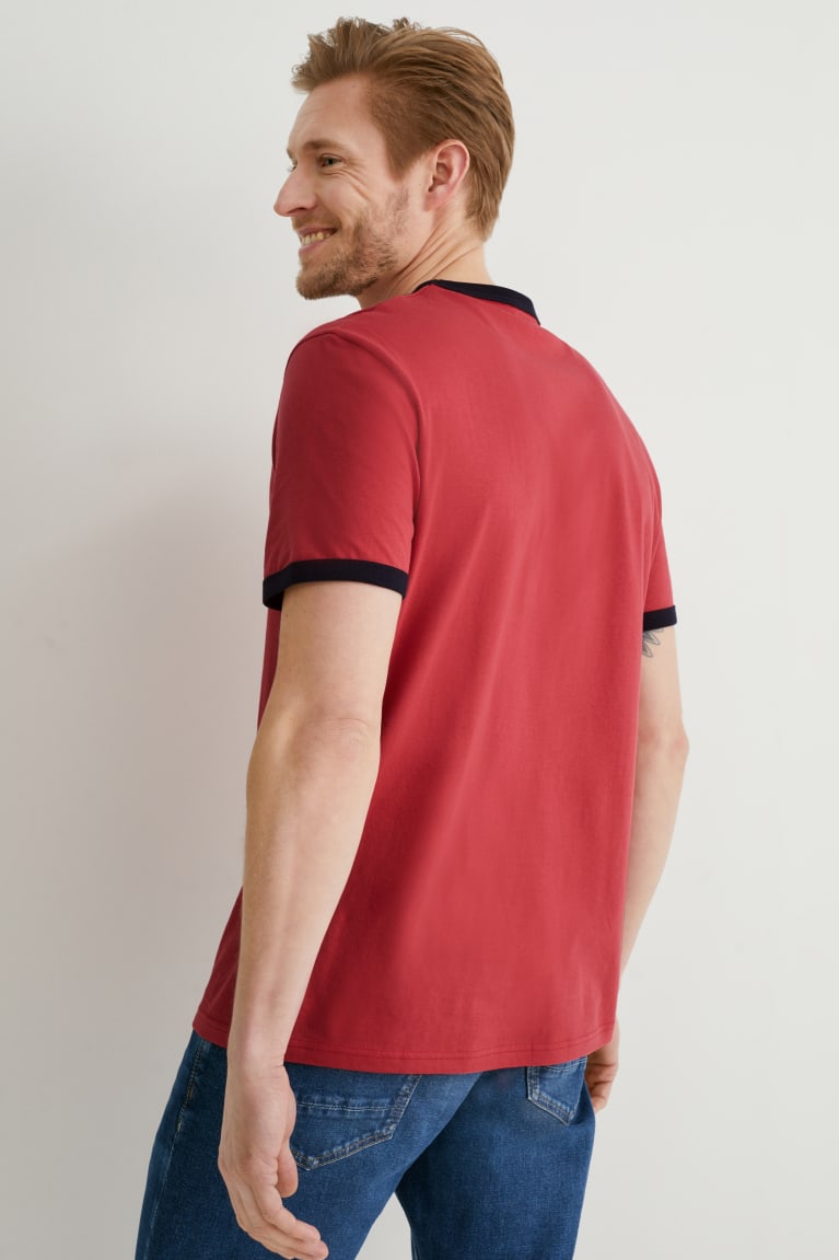 Camiseta C&A Organic Algodon Rojas | NBMQXF-541