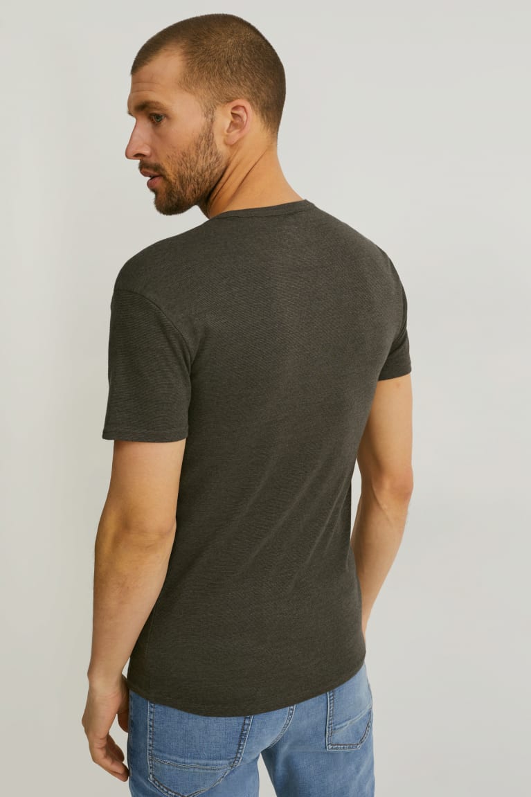 Camiseta C&A Organic Algodon Verde Oscuro | URPTKX-279