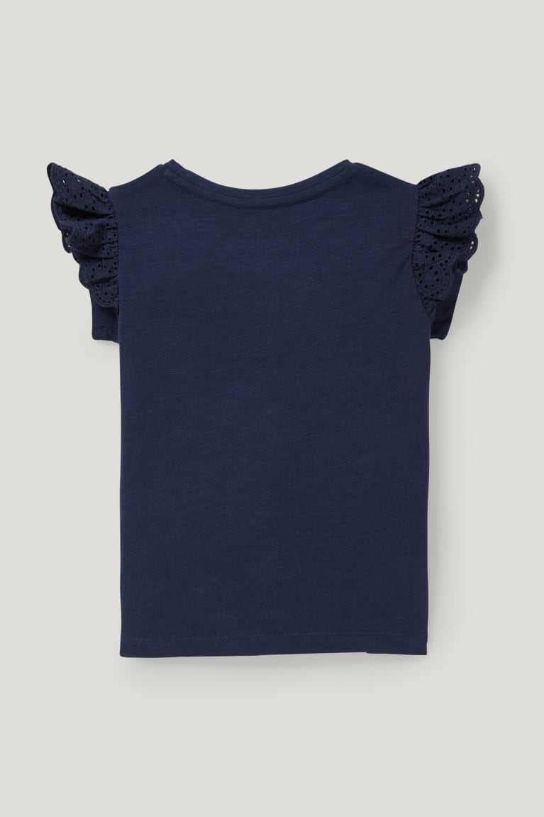 Camiseta C&A Sleeve Azules Oscuro | NBDKMS-470