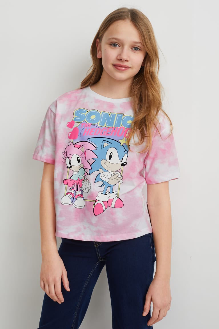 Camiseta C&A Sonic Sleeve Blancas Rosas | CIRMYO-637