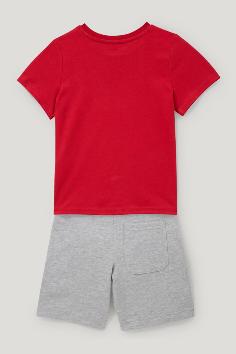 Camiseta C&A Super Mario Set Sleeve And Sweat 2 Piece Rojas | EYCMVP-951