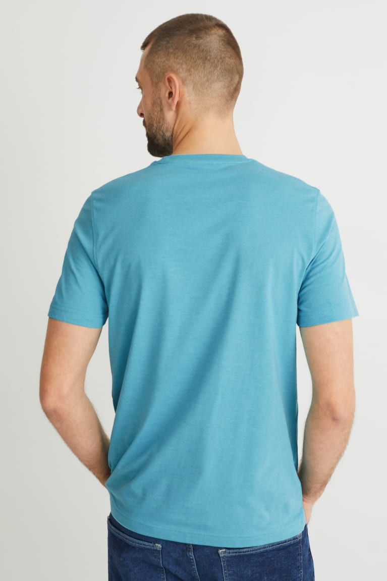 Camiseta C&A With Recycled Polyester Turquesa | LGYTPH-273