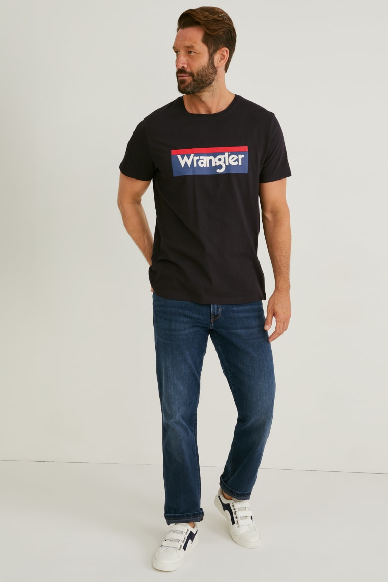 Camiseta C&A Wrangler Negras | RAWVSO-765