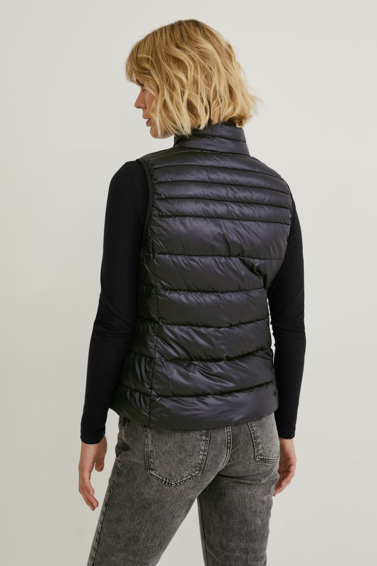 Chaquetas C&A Acolchado Gilet Bionic-finish®eco Negras | OJQNHI-395