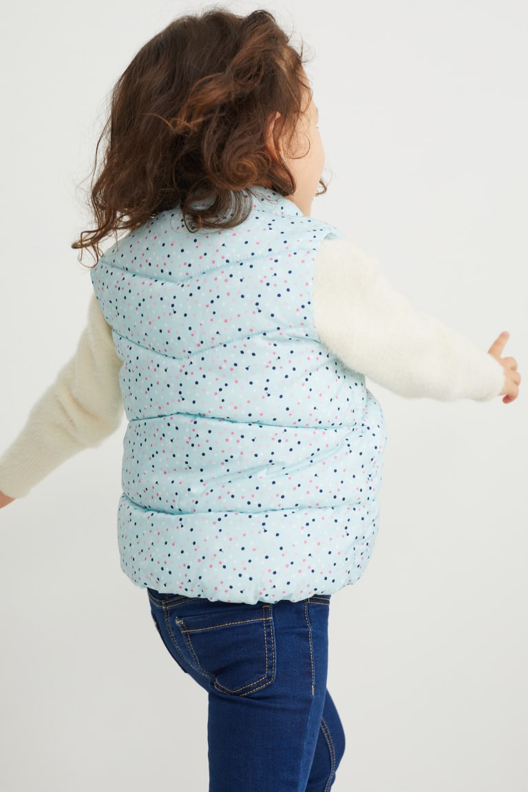 Chaquetas C&A Acolchado Gilet Polka Dot Azules Claro | DBPWSA-946