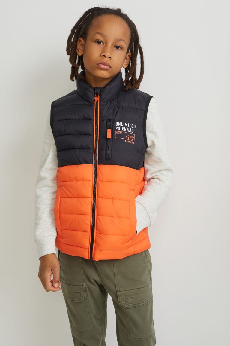 Chaquetas C&A Acolchado Gilet Recycled Naranjas | VRXEHM-870