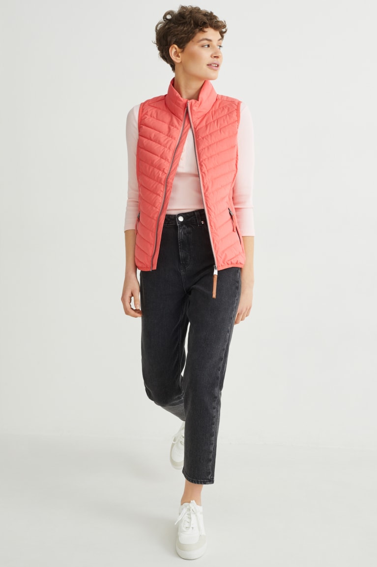 Chaquetas C&A Acolchado Gilet Rosas | JFHZUP-839