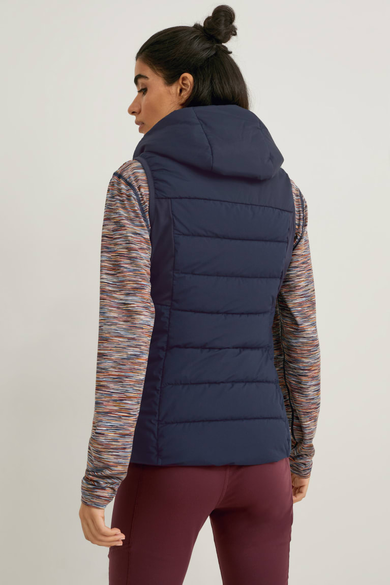 Chaquetas C&A Acolchado Gilet With Hood Thermolite® Ecomade Azules Oscuro | VQFEXL-026