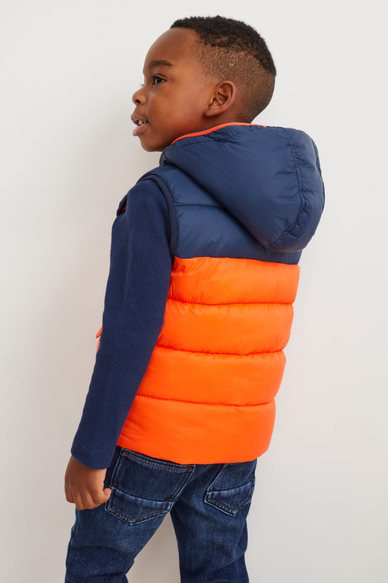 Chaquetas C&A Acolchado Gilet With Hood Recycled Naranjas | YGMHAC-956