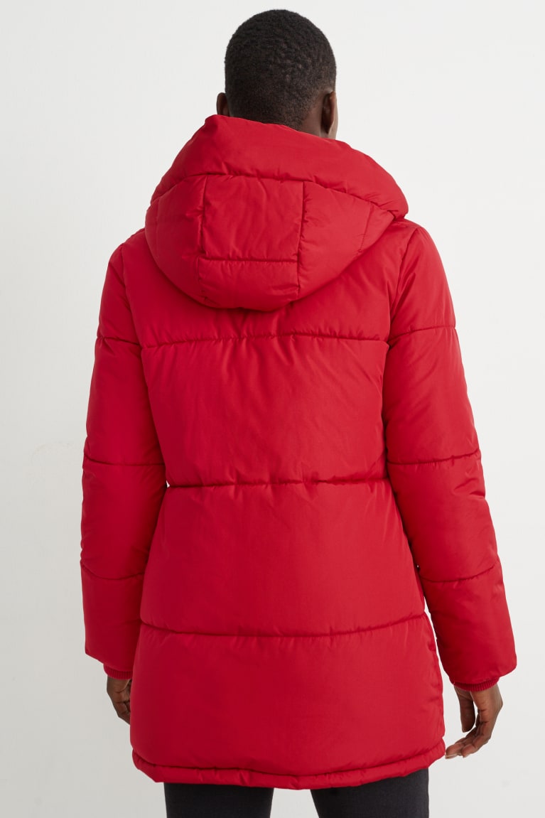 Chaquetas C&A Acolchado With Hood Bionic-finish®eco Rojas | QSFUXV-108