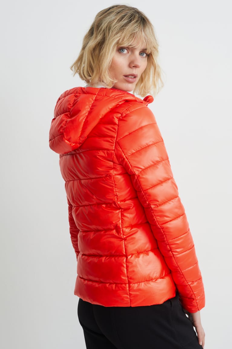 Chaquetas C&A Acolchado With Hood Recycled Rojas | ABDGEC-586