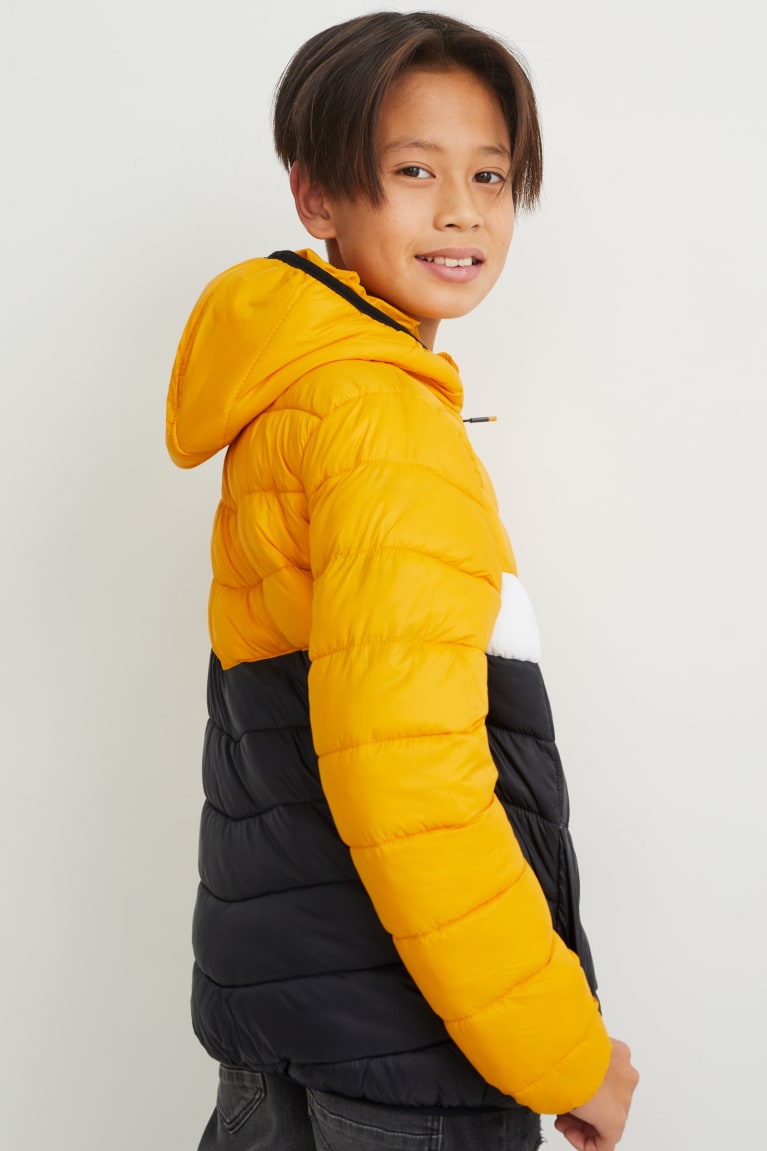 Chaquetas C&A Acolchado With Hood Recycled Amarillo | IRNGXC-591