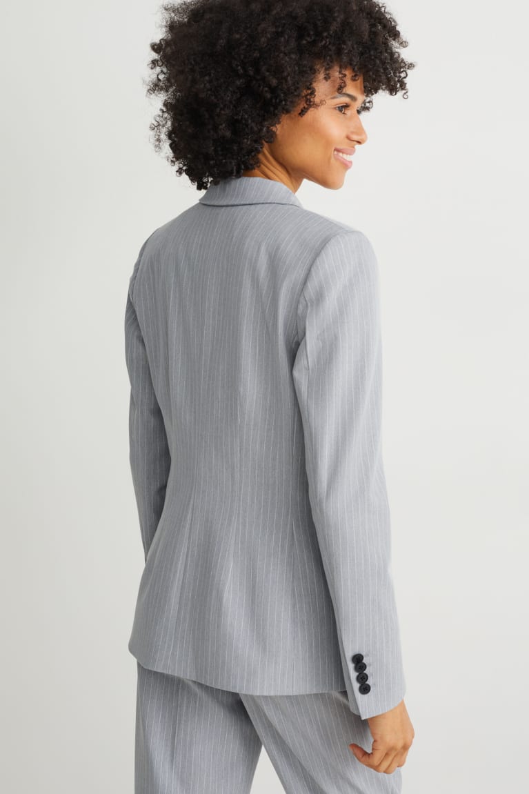 Chaquetas C&A Business Blazer- Regular Fit 4 Way Stretch Gris Claro | AMTLCS-691